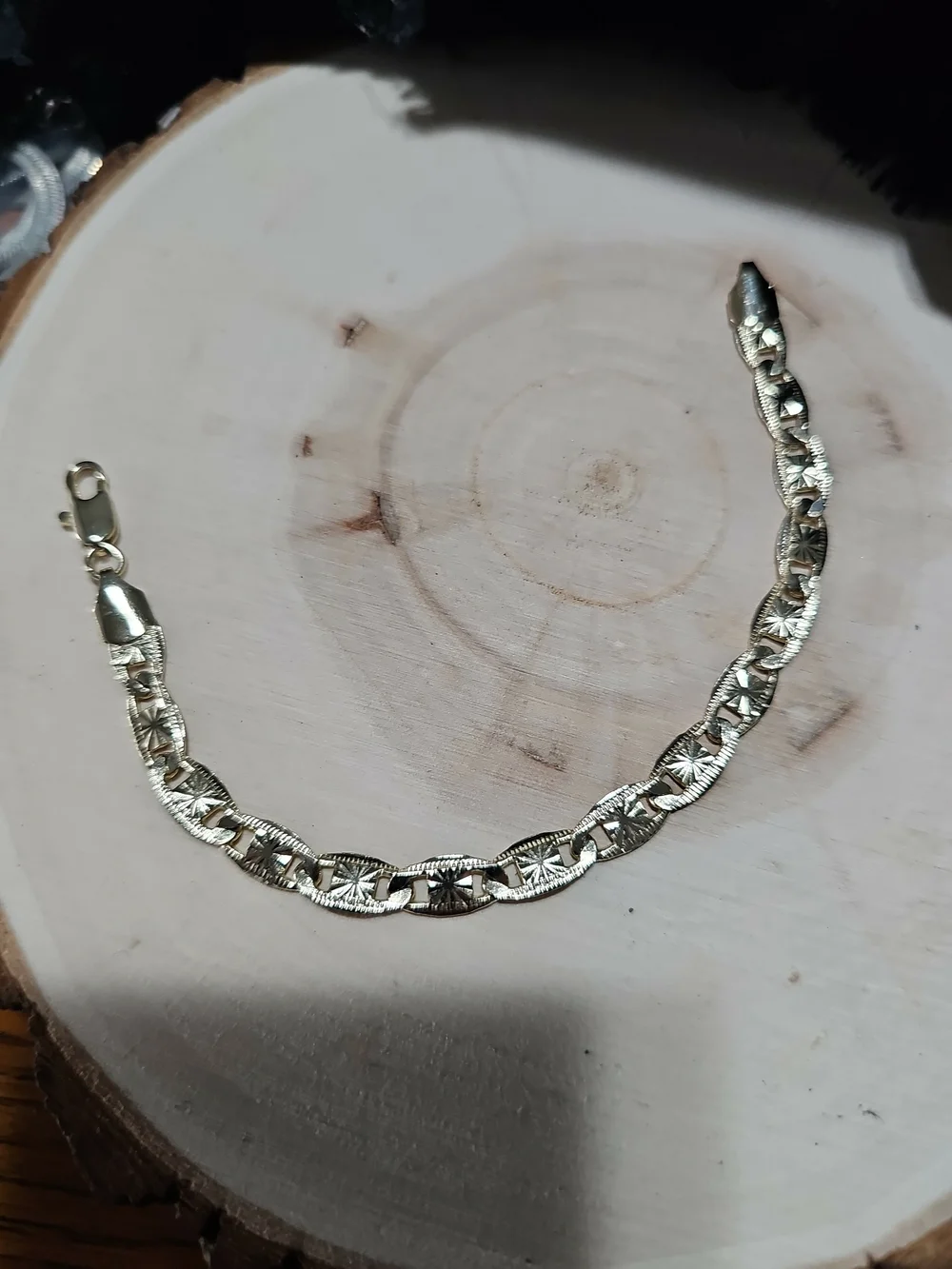 Silver Decorative Link Bracelet